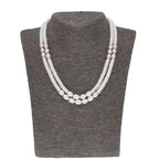J Pearls 2 Line 5-6Mm Button Pearl Set - Real Pearl Jewelry