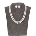 J Pearls 2 Line 5-6Mm Button Pearl Set - Real Pearl Jewelry