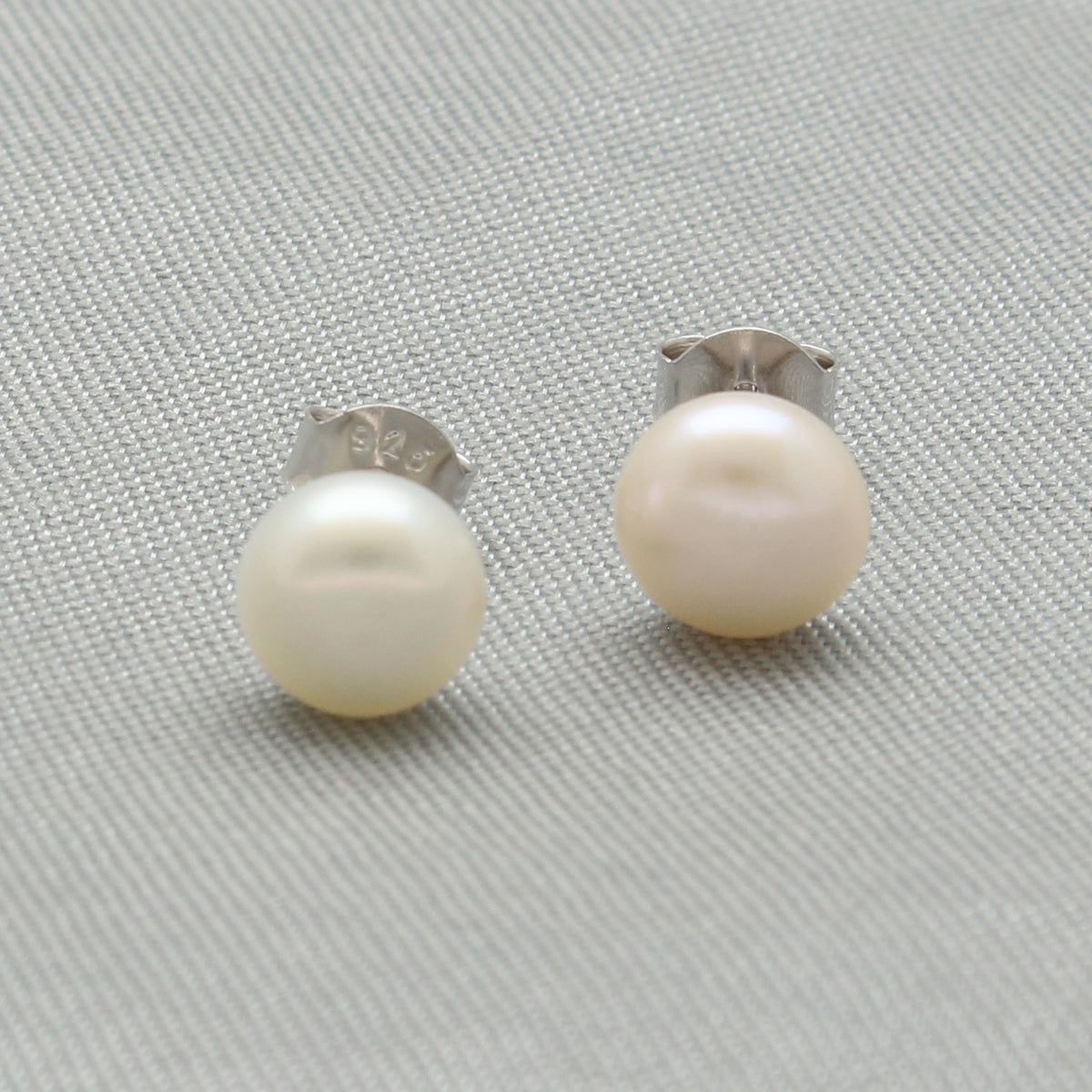 J Pearls Chic 925 Silver Stud Earrings