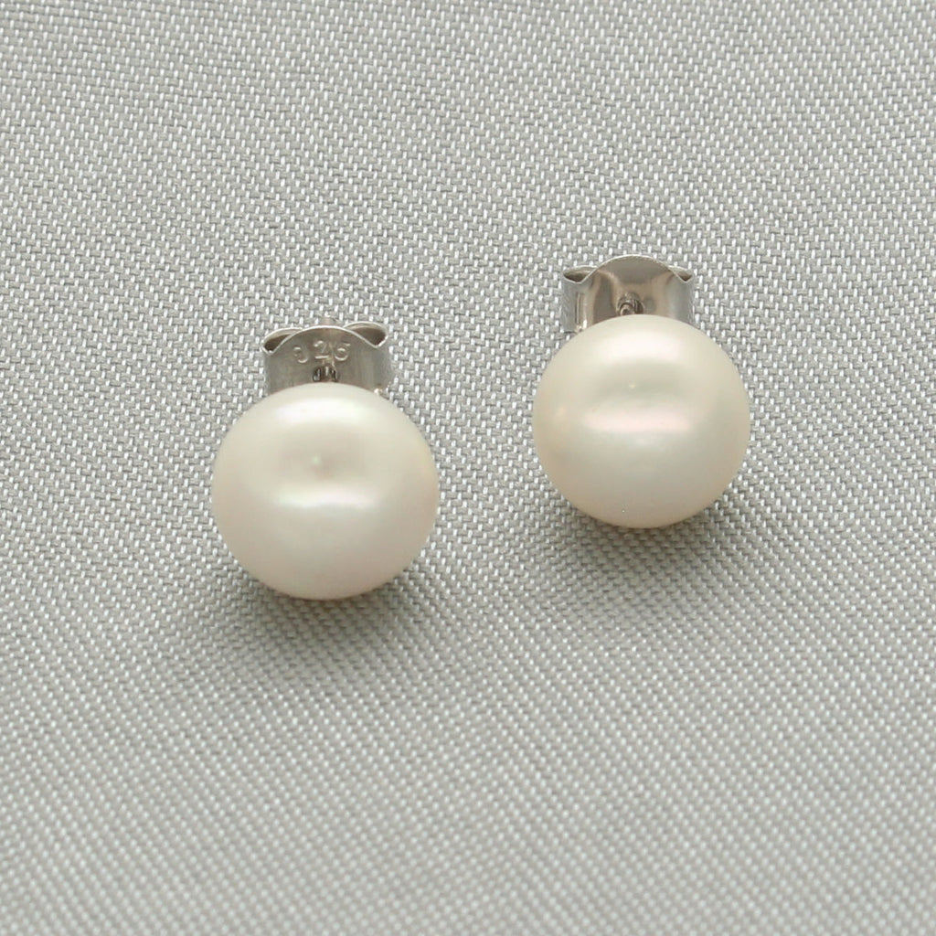 J Pearls Lavish 925 Sterling Silver Stud Earrings