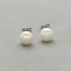 J Pearls Glam 925 Silver Stud Earrings