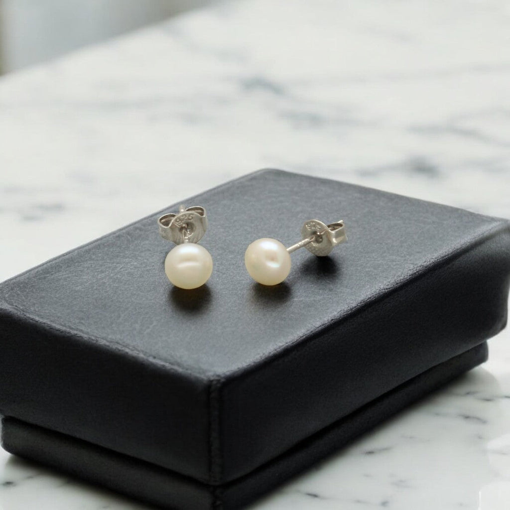 J Pearls Luxe 925 Silver Stud Earrings