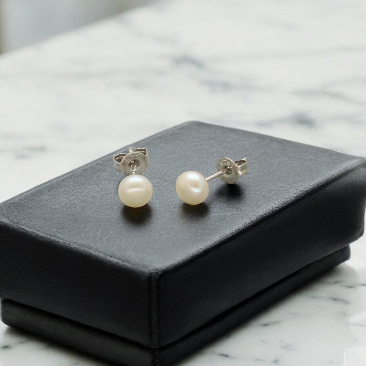 J Pearls Luxe 925 Silver Stud Earrings