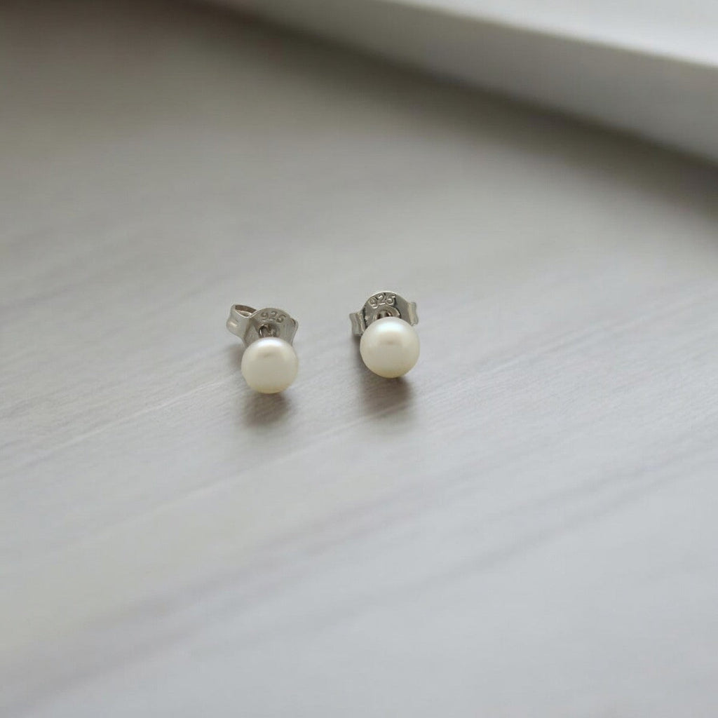 J Pearls Couture 925 Silver Stud Earrings