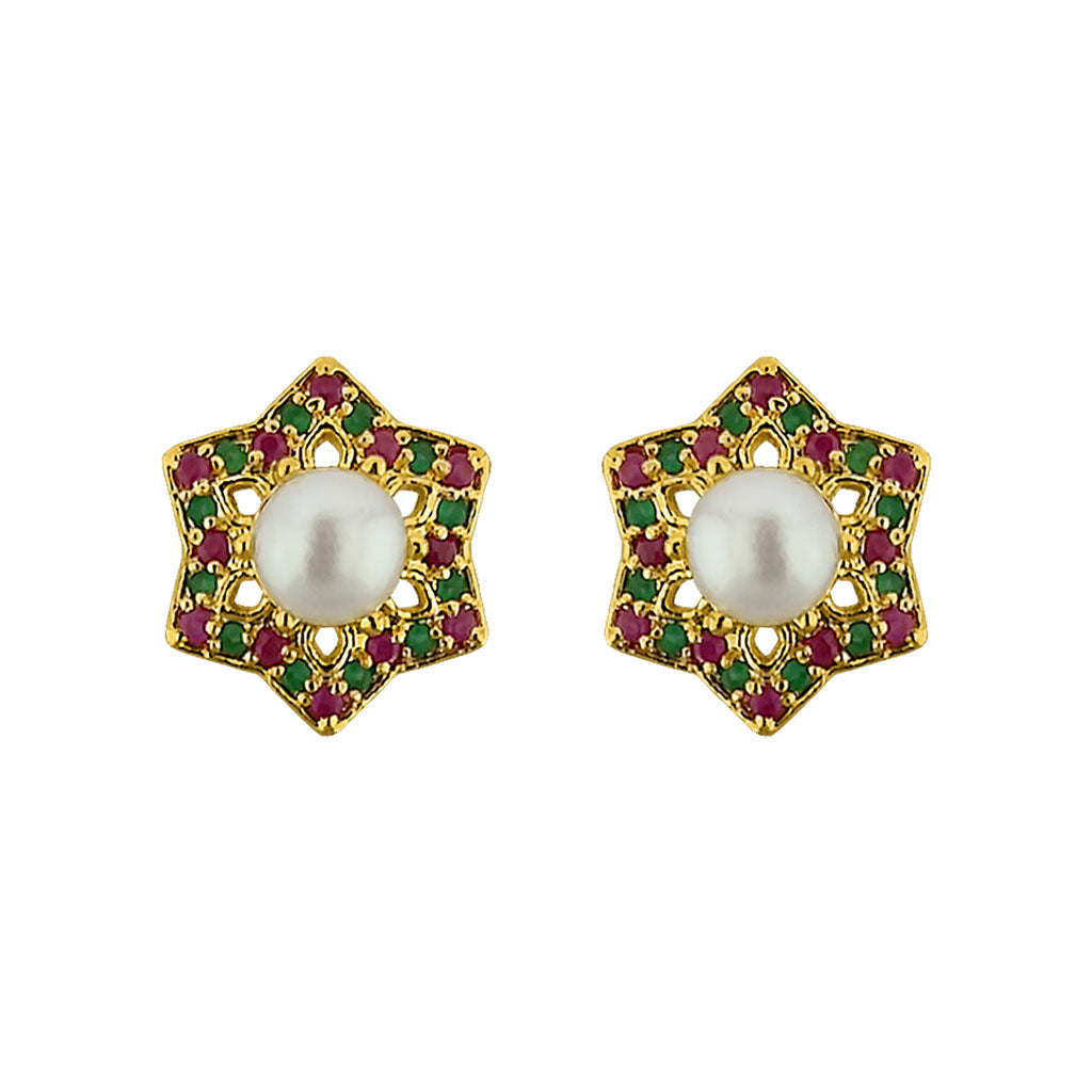 J Pearls Shining Star Pearl Earrings - Real Pearl Jewelry | Grocsy