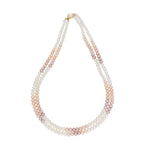 J Pearls 2 Line Mutli-Color Button Pearl Set - Real Pearl Jewelry