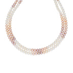 J Pearls 2 Line Mutli-Color Button Pearl Set - Real Pearl Jewelry