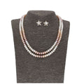 J Pearls 2 Line Mutli-Color Button Pearl Set - Real Pearl Jewelry