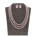 J Pearls 3 Line 8-9Mm Round Pearl Set - Real Pearl Jewelry