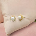 J Pearls Floral Pearl Earrings