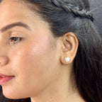 J Pearls Floral Pearl Earrings