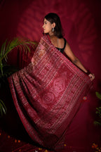 khanduapata Brown & Red Colour Body Design Cotton Saree For Women | Grocsy