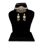 J Pearls Vansha 3 Lines Round Pearl Choker - Real Pearl Jewelry | Grocsy