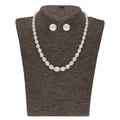 J Pearls White Graded Oval Pearl Necklace - Real Pearl Jewelry | Grocsy