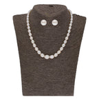 J Pearls White Graded Oval Pearl Necklace - Real Pearl Jewelry | Grocsy