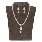 J Pearls Elegant Single Drop Pearl Set - Real Pearl Jewelry