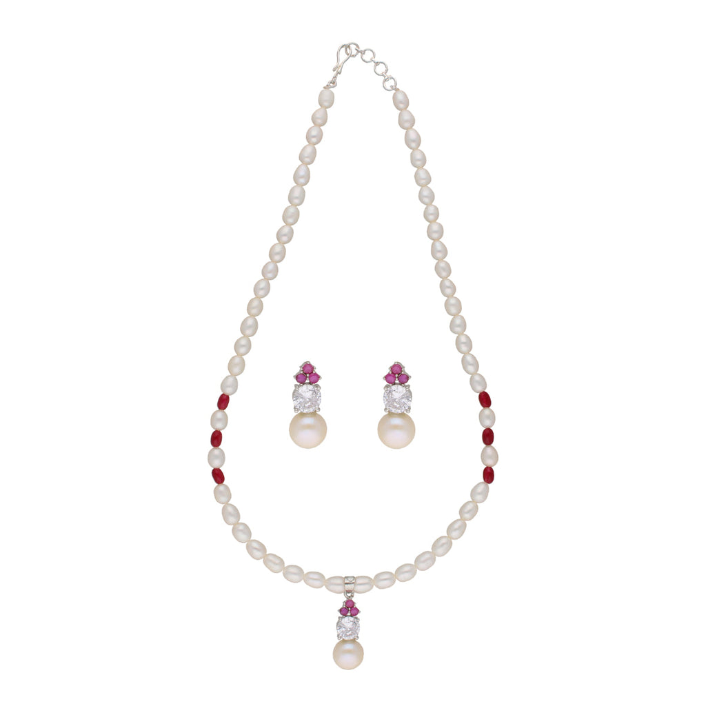 J Pearls Trendy Pearl Pendant Set - Real Pearl Jewelry | Grocsy