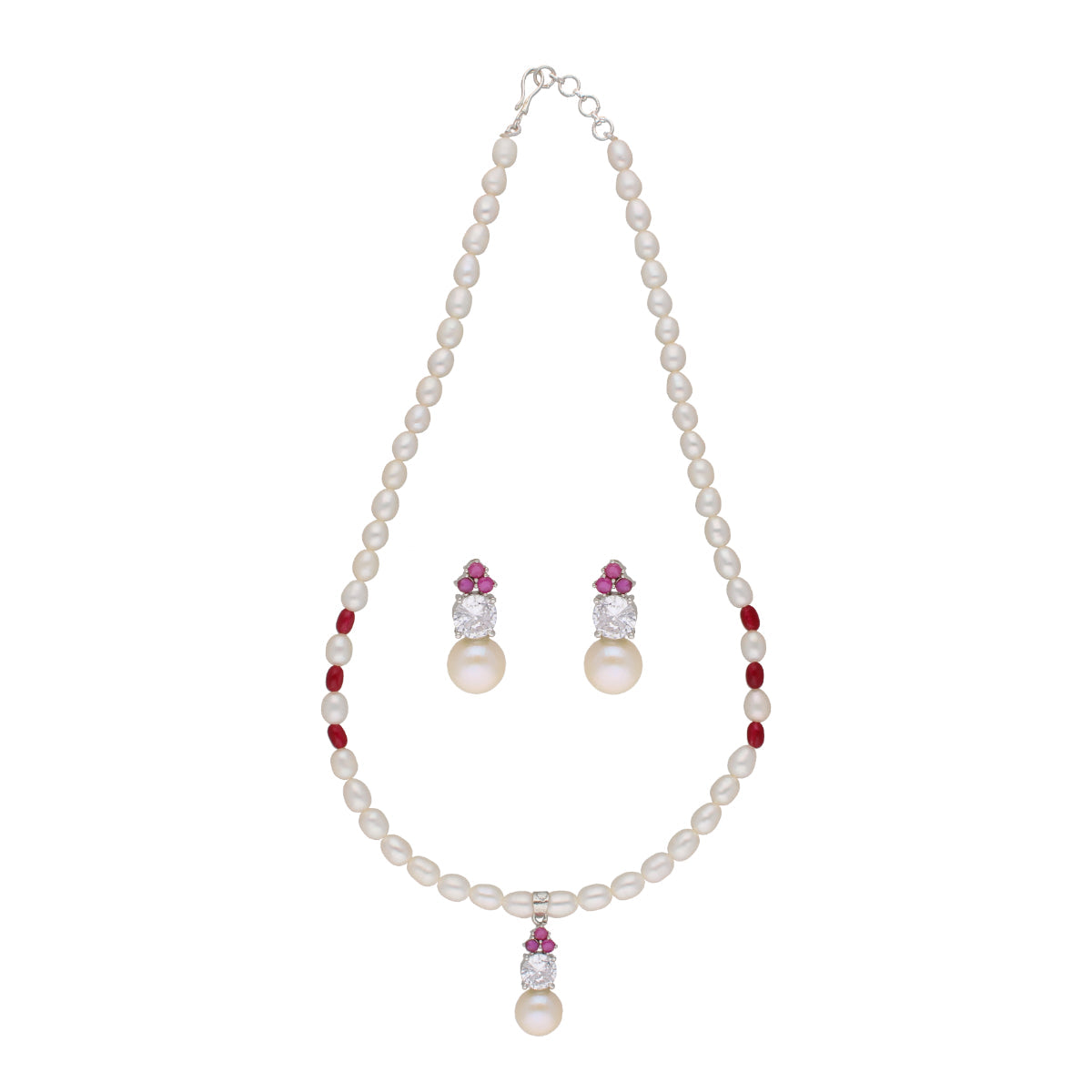 J Pearls Trendy Pearl Pendant Set - Real Pearl Jewelry | Grocsy