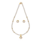 J Pearls Single String Fashionable Pearl Set - Real Pearl Jewelry