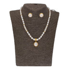 J Pearls Single String Fashionable Pearl Set - Real Pearl Jewelry