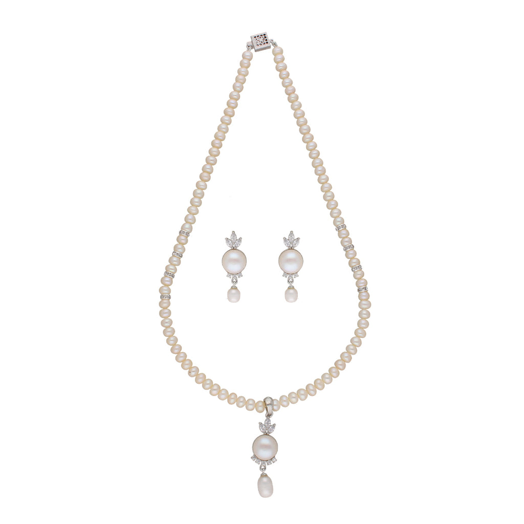 J Pearls Fashionable Pearl Pendant Set - Real Pearl Jewelry | Grocsy