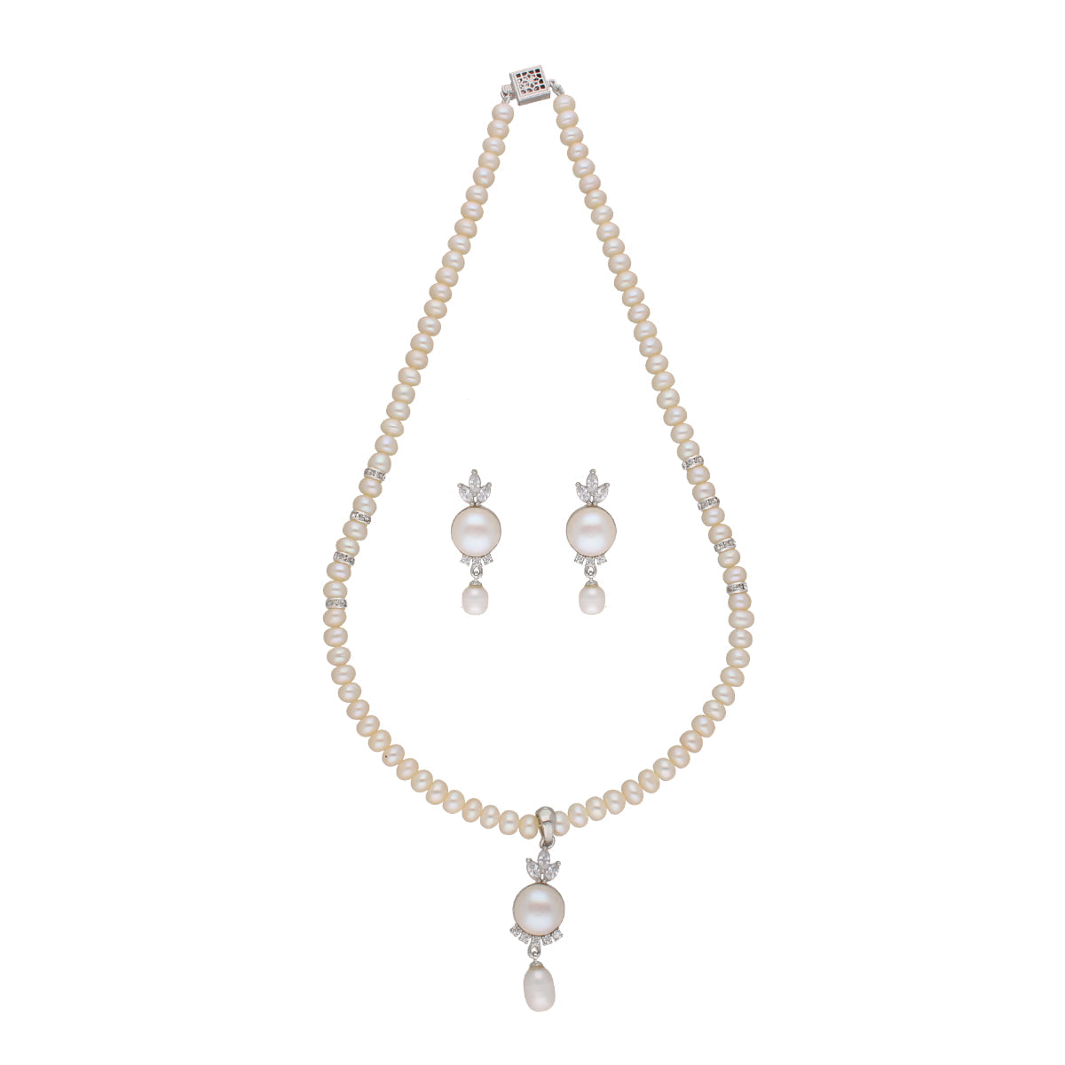 J Pearls Fashionable Pearl Pendant Set - Real Pearl Jewelry | Grocsy