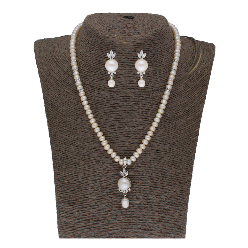 J Pearls Fashionable Pearl Pendant Set - Real Pearl Jewelry | Grocsy
