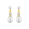 J Pearls White Pearl Hangings - Real Pearl Jewelry
