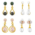 J Pearls Set Of 4 Pearl Earrings Combo - Real Pearl Jewelry | Grocsy