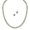 J Pearls Simple Grey Pearl Set - Real Pearl Jewelry