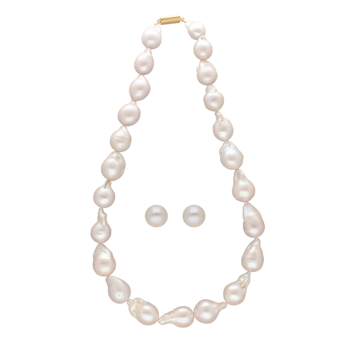 J Pearls Ehani 1 Line Baroque Pearl Necklaces | Grocsy
