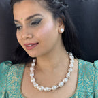 J Pearls Ehani 1 Line Baroque Pearl Necklaces | Grocsy