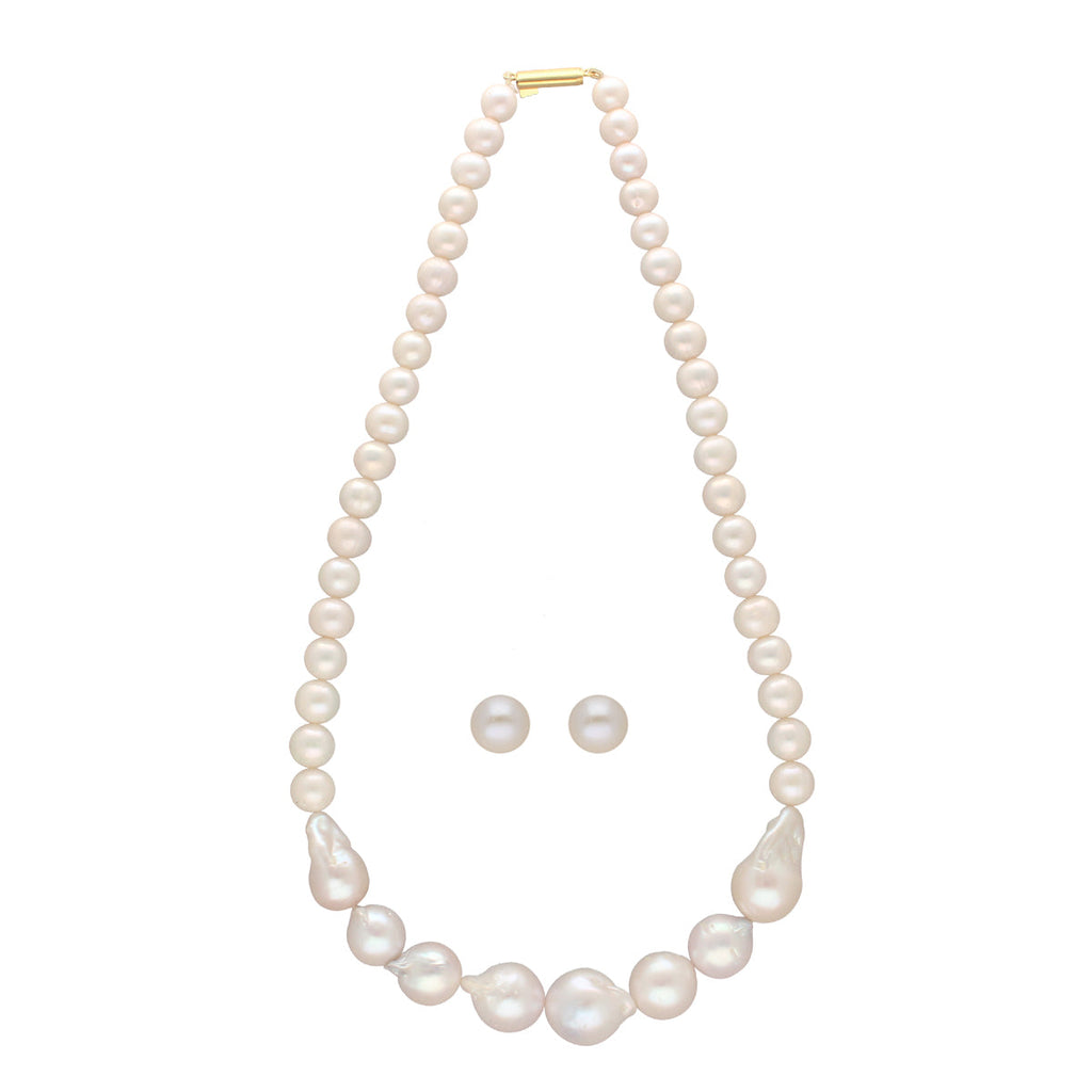 J Pearls Falak 1 Line Baroque Pearl Necklaces | Grocsy