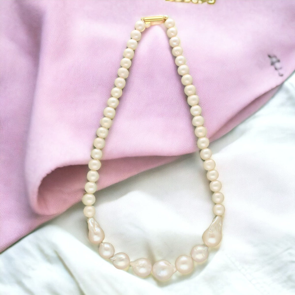 J Pearls Falak 1 Line Baroque Pearl Necklaces | Grocsy