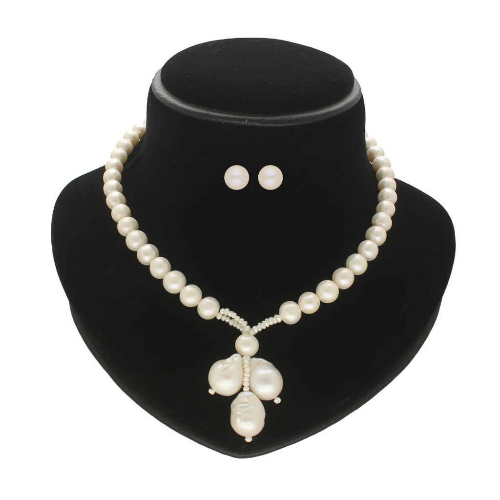 J Pearls Nisha 1 Line Round Pearl Necklaces | Grocsy