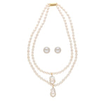 J Pearls Oeshi 2 Lines Oval Pearl Necklaces | Grocsy