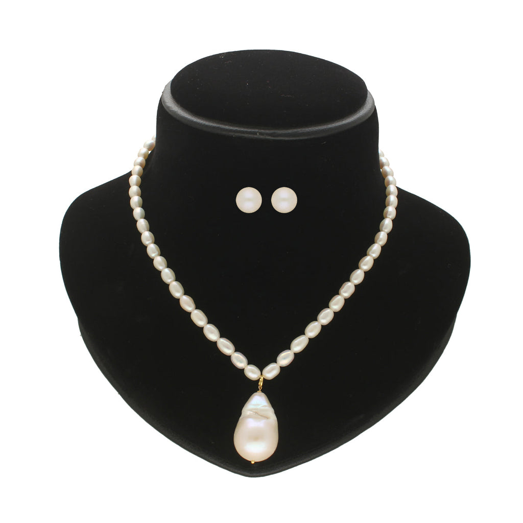 J Pearls Zora 1 Line Pearl Necklaces | Grocsy