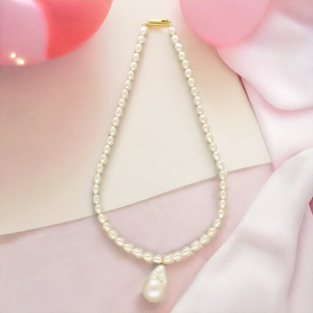 J Pearls Zora 1 Line Pearl Necklaces | Grocsy