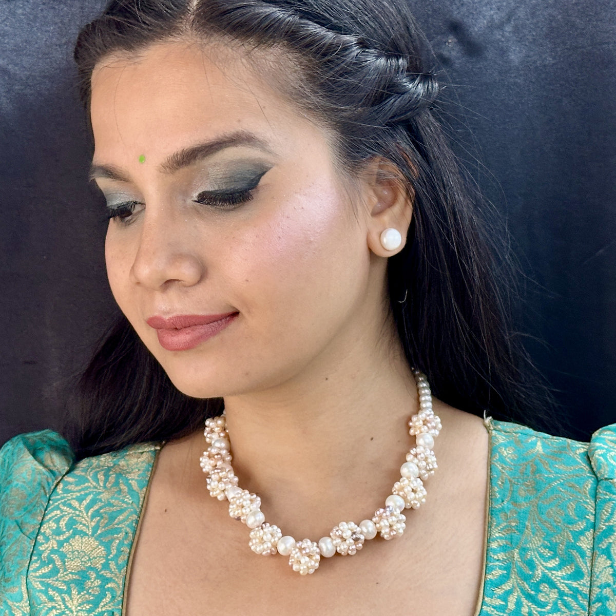 J Pearls Ihita 1 Line Pearl Necklaces | Grocsy