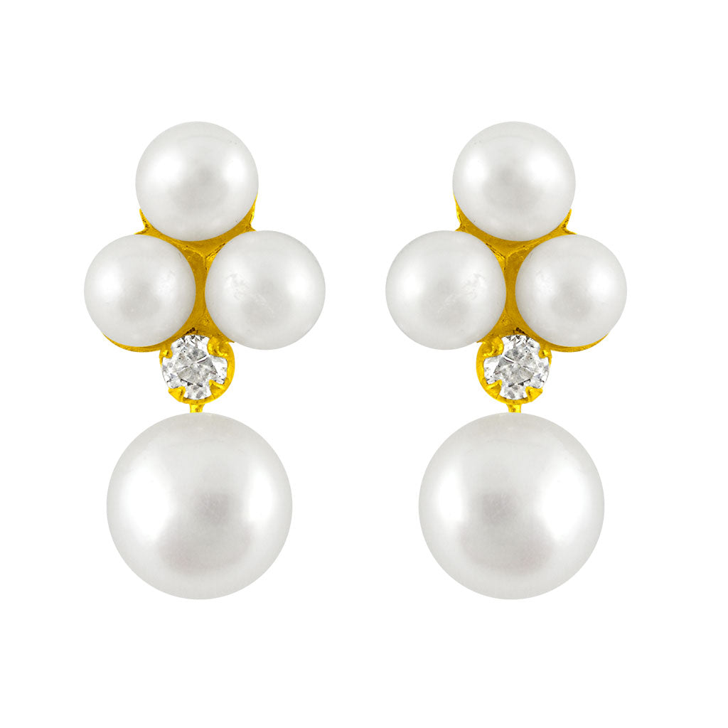 J Pearls Snow White Pearl Earrings - Real Pearl Jewelry | Grocsy