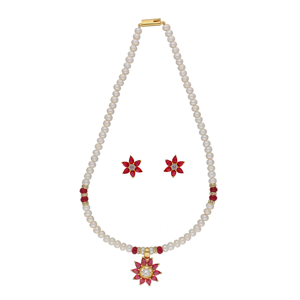 J Pearls Abdhija 1 Line Pearl Sets - Real Pearl Jewelry