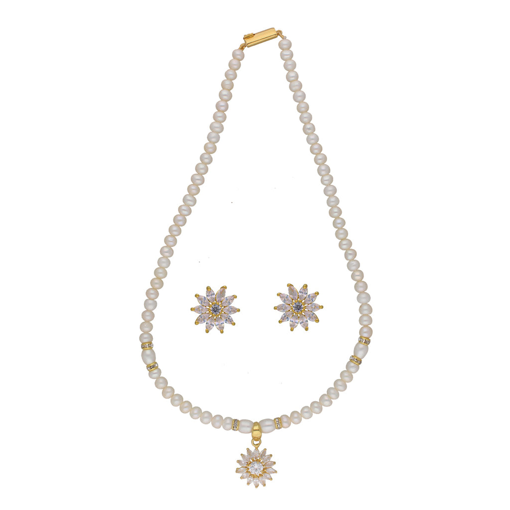 J Pearls Anahita 1 Line Pearl Sets - Real Pearl Jewelry | Grocsy