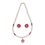 J Pearls Navishka 1 Line Pearl Sets - Real Pearl Jewelry | Grocsy