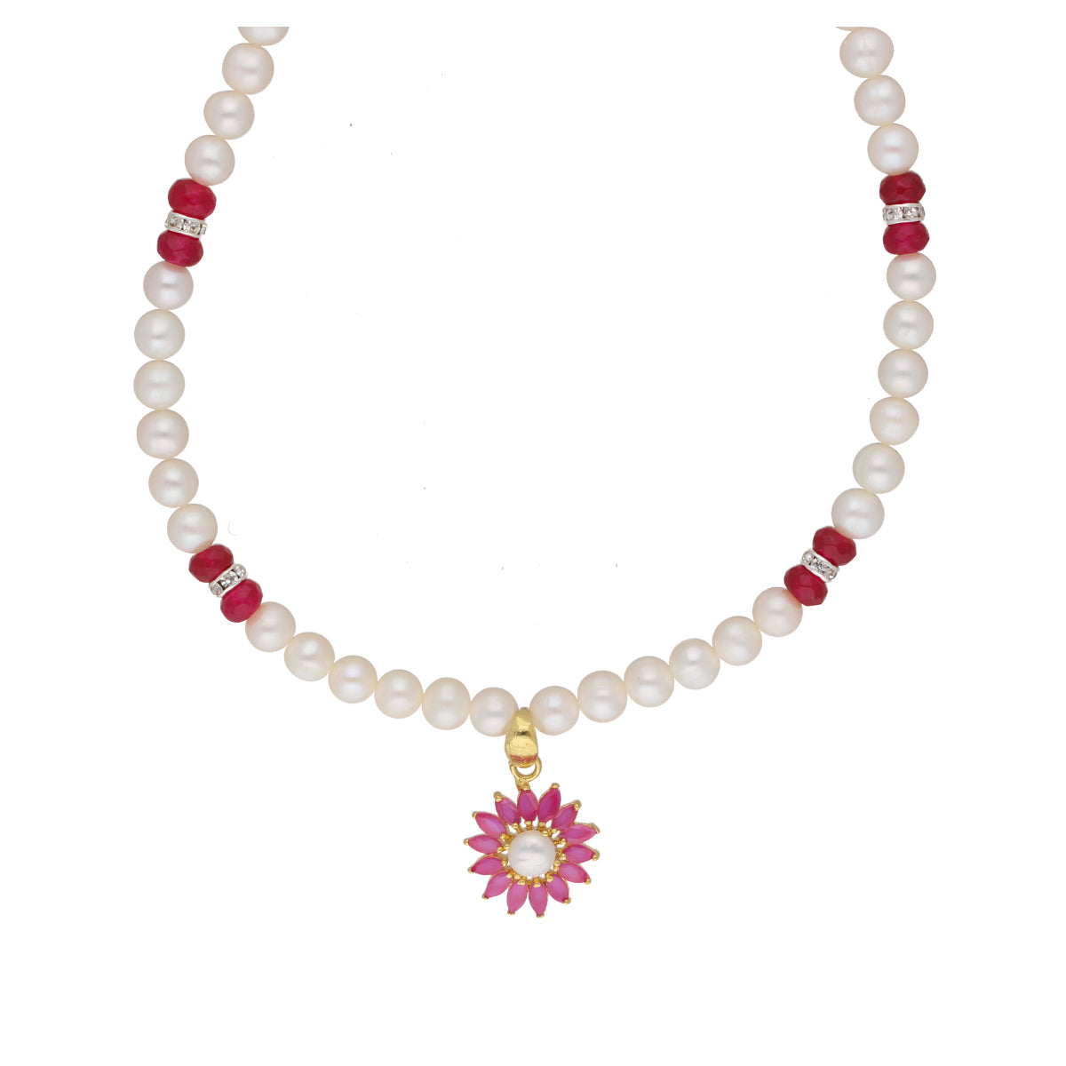 J Pearls Navishka 1 Line Pearl Sets - Real Pearl Jewelry | Grocsy