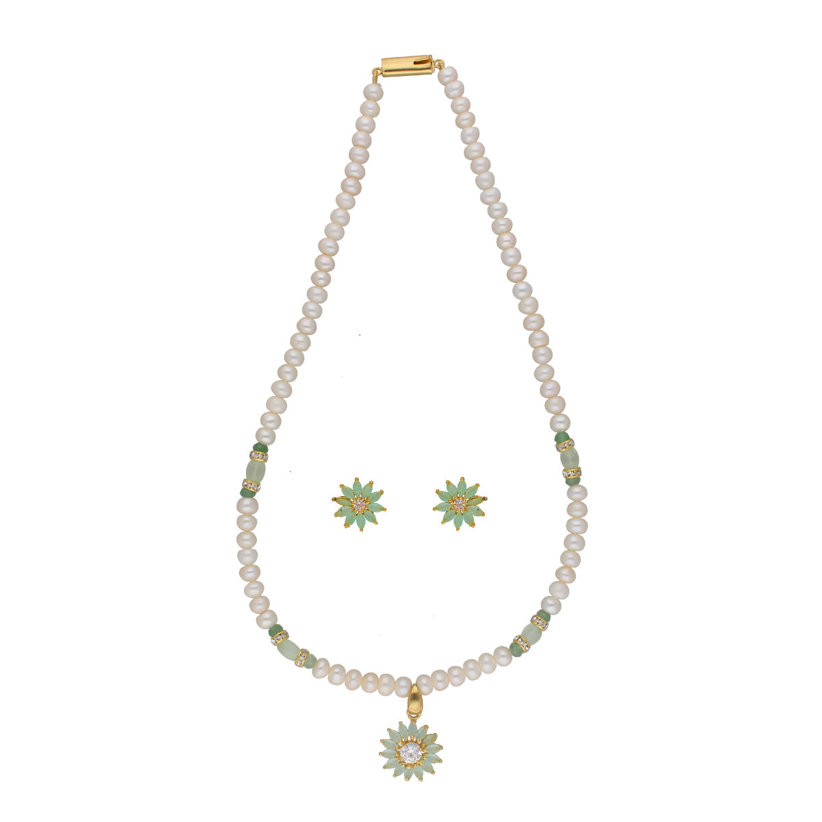J Pearls Babita 1 Line Pearl Sets - Real Pearl Jewelry | Grocsy