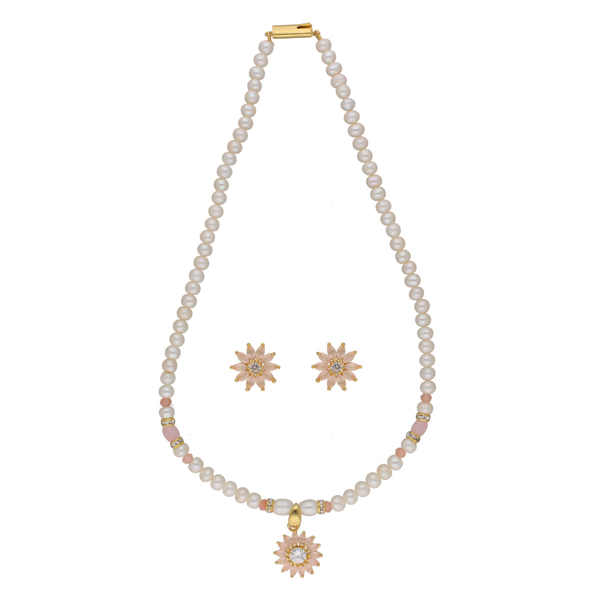 J Pearls Dhavni 1 Line Pearl Sets - Real Pearl Jewelry | Grocsy