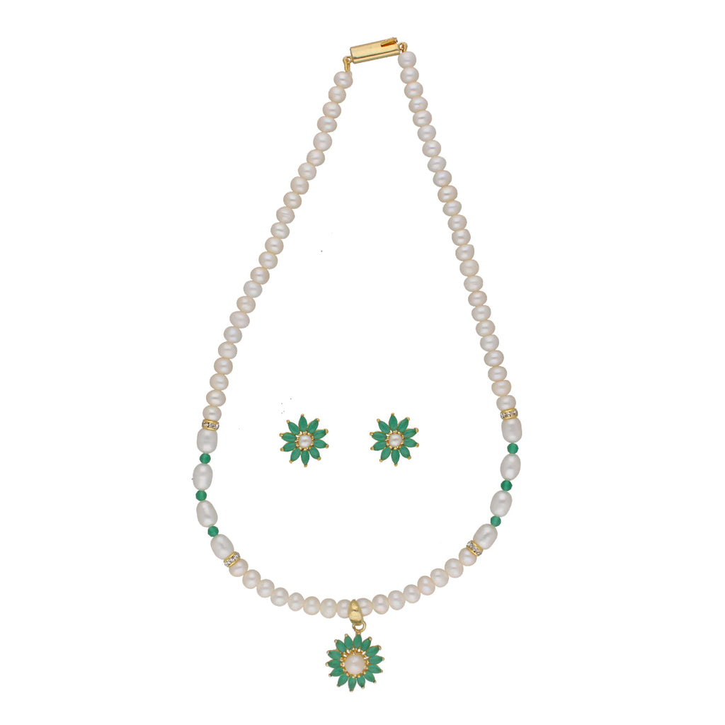 J Pearls Bahupuspa 1 Line Pearl Sets - Real Pearl Jewelry