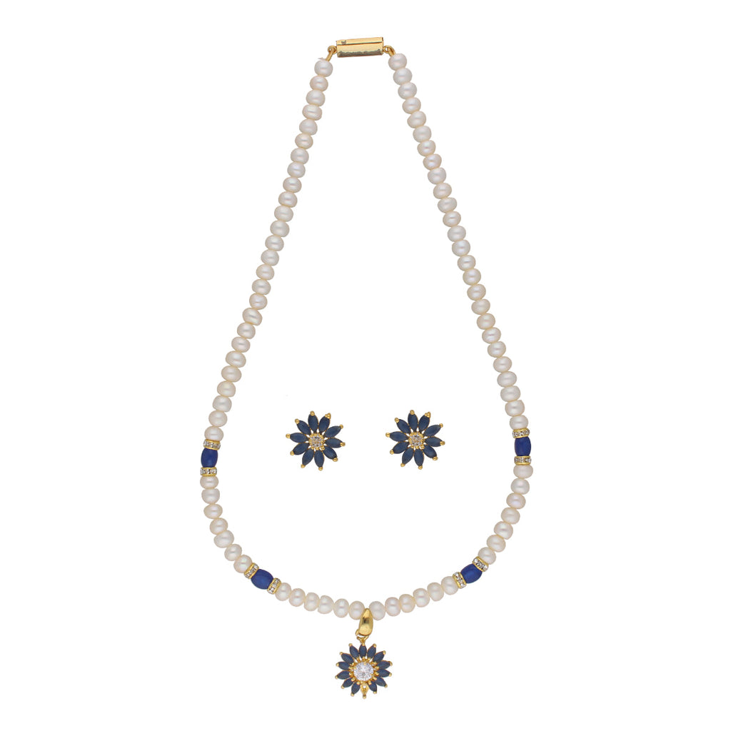J Pearls Eeshika 1 Line Pearl Sets - Real Pearl Jewelry | Grocsy