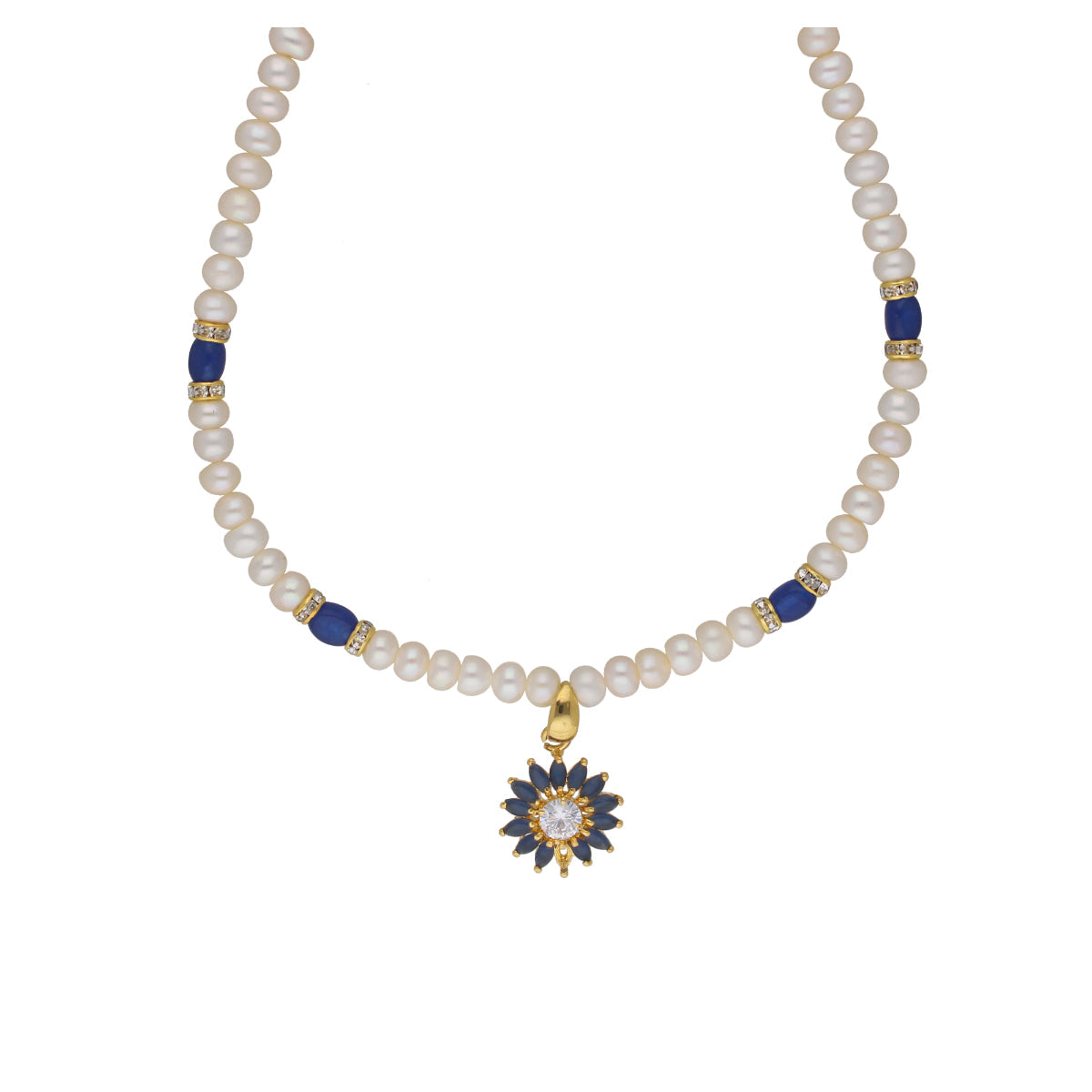 J Pearls Eeshika 1 Line Pearl Sets - Real Pearl Jewelry | Grocsy