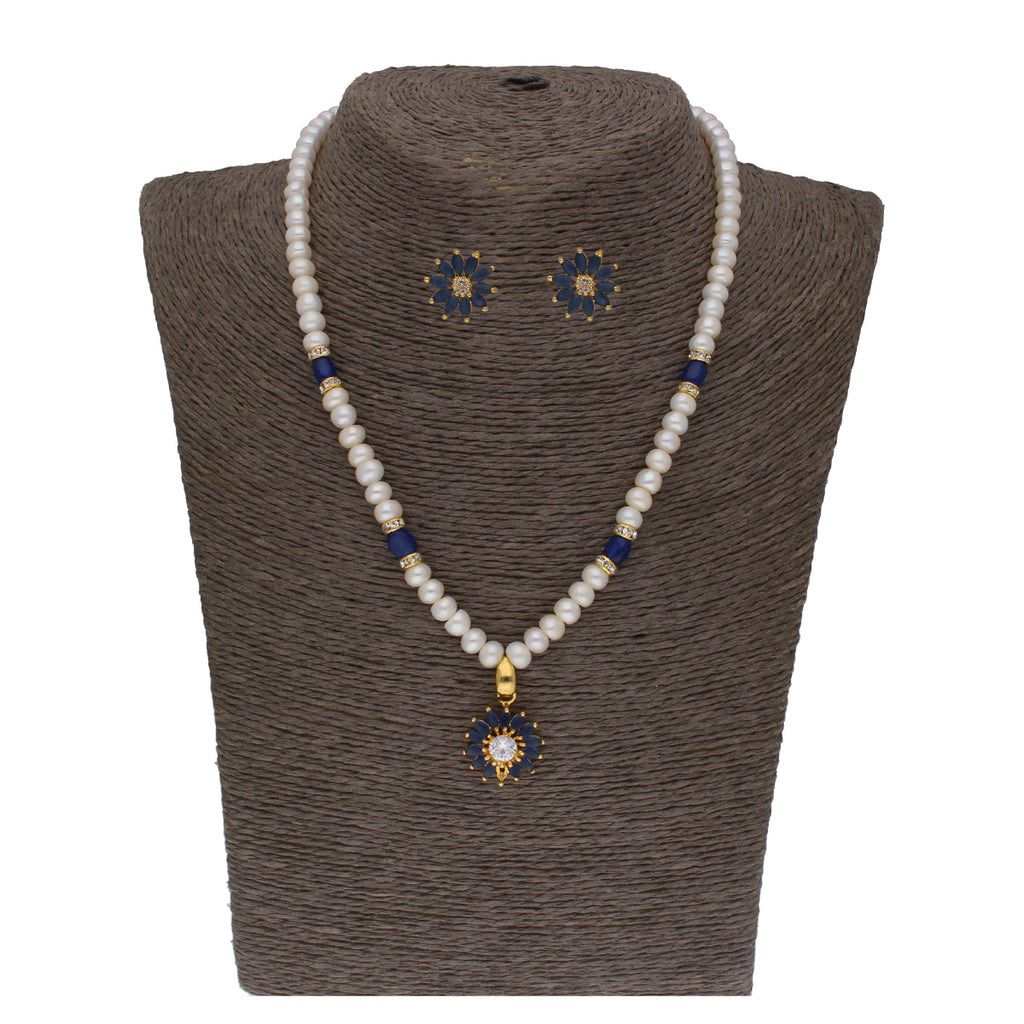 J Pearls Eeshika 1 Line Pearl Sets - Real Pearl Jewelry | Grocsy